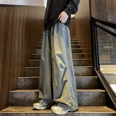 アメリカの広い足の傘の兵のズボンの男女の夏の薄いタイプの潮の札のゆったりしている広脚のズボンの運動の速乾の空気のズボン