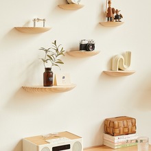 免打孔墙上置物架实木一字隔板网红客厅机顶盒层板挂墙书架收纳架