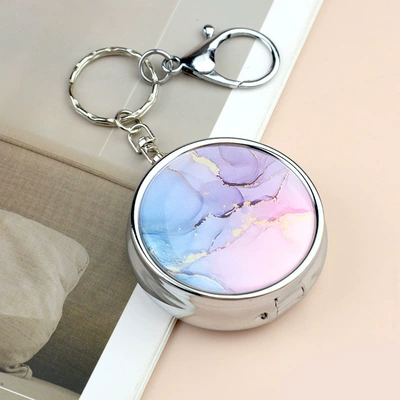 Car ashtray Round Car Carry-On - ashtray-sea-of-love-keychain-lobster-clasp