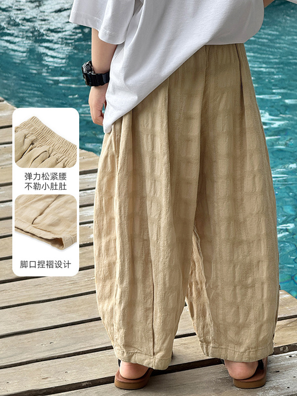 Zhengpinxuan 子供服男の子パンツ夏薄い 2025 新しい子供カジュアルパンツ中大男の子防蚊パンツ|undefined