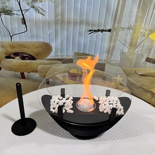 Desktop Fireplace Fire Pit Camping Real Fire Burning Alcohol Heater Modern Decorative Atmosphere Stove Real Fire Fireplace