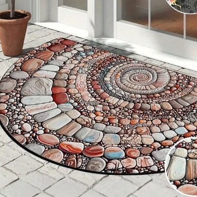 TEMU Amazon venta caliente transfronteriza tapete semicircular americano retro