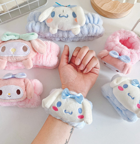 Ventas de nuevos productos niñas dibujos animados lindo Sanrio Yugui felpa Kulo lavado de cara niña diadema tocado