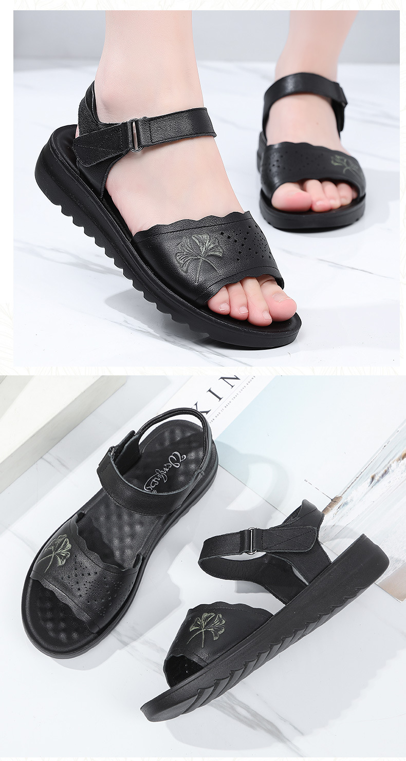 C4668 1120K GIÀY DÉP SANDAL NỮ RUITDT ĐẾ MỀM MÙA HÈ TRUNG NIÊN MA SÁT CHỐNG TRƯỢT THOÁNG KHÍ GIÀY DÉP NỮ DA BÒ G04 SẢN PHẨM MỚI