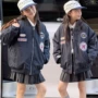 宽松男女美式学院风夹克