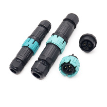 IP68電線電纜防水連接器公母快速對接航空插頭戶外電源2/3芯螺絲