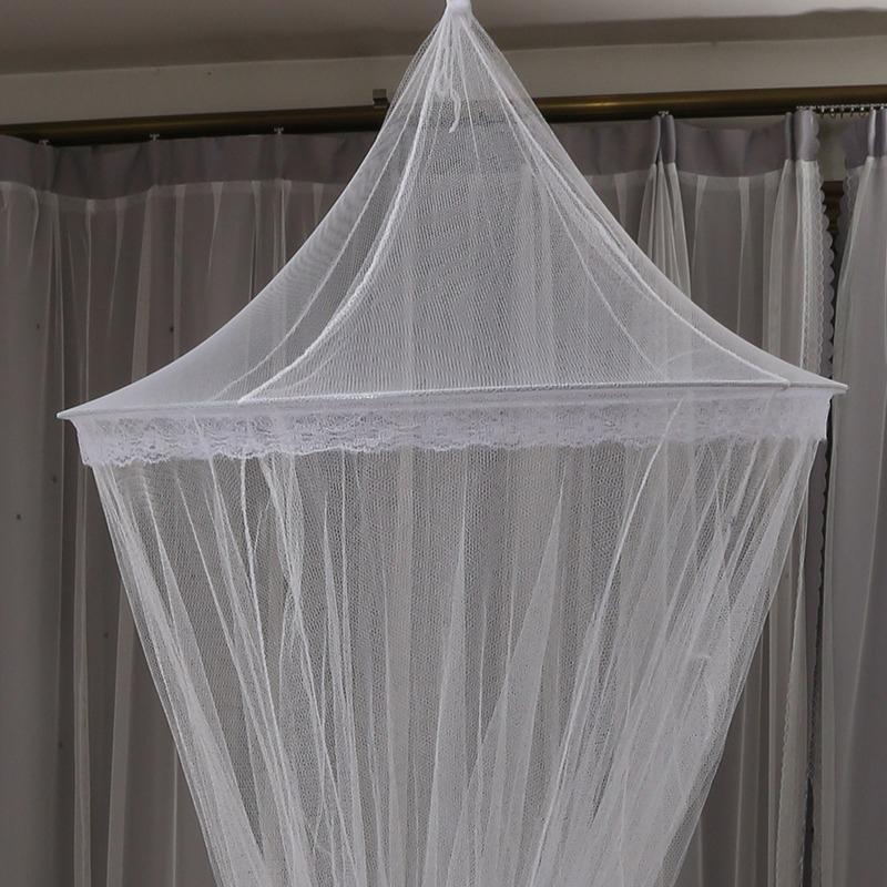 Mosquito net no necesita soporte mosquitero Palacio cuenta redonda techo doble domo mosquitera para estudiantes
