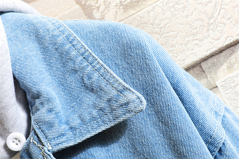 1 Hooded 2023 New Korean Style Plus Size Color Block Men's Couple Loose Casual Coat Denim Jacket Wholesale_voghion.com