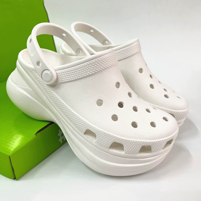 Cross women's sandals, daddy shoes retro small whale hole shoes, increase thick bottom beach shoes women's shoes 206302