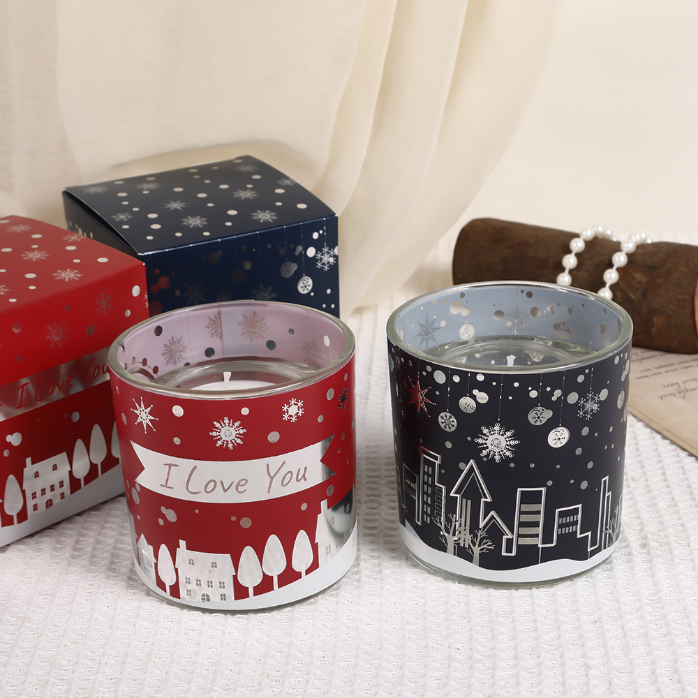 Vaso de cristal luminoso al por mayor vela de incienso personalizada romántica perfumes luminosos caseros adornos de regalo transfronterizos