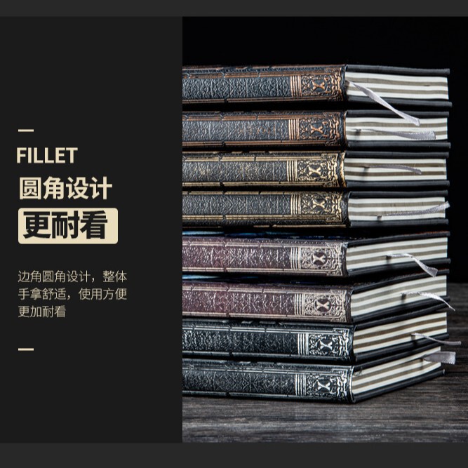 黑暗蜘蛛记事本 PU复古横线书写本子 浮雕封面高颜值苏鲁笔记本子|undefined