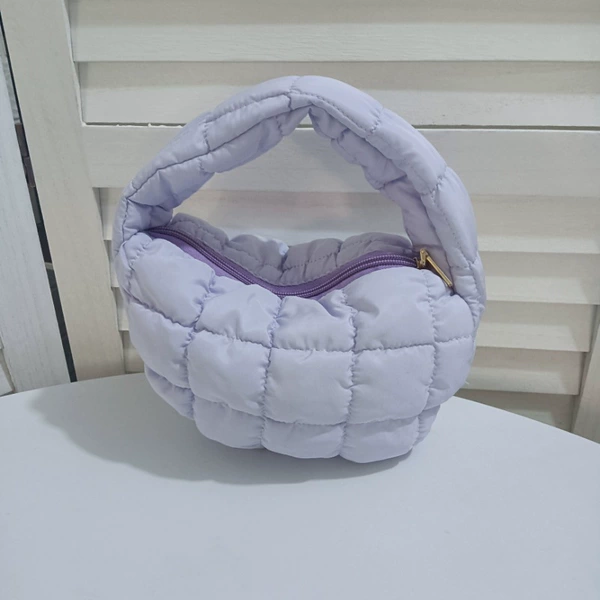 Quilted cotton checkered purple