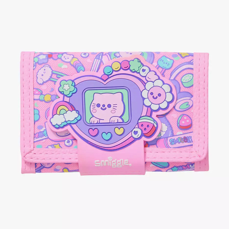 Australia smiggle mochila escolar para estudiantes de primaria y secundaria mochila de dibujos animados collar rosa mochila de gato bolsa de ocio al aire libre