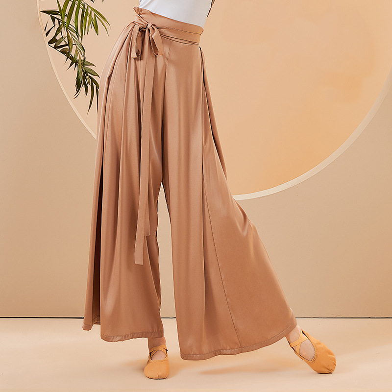 Classical Dance Pants Practice Outfit, Classical Dance Trousers, Professional Training Wide-Leg Pants, Flowing Chinese Dance Performance Costume