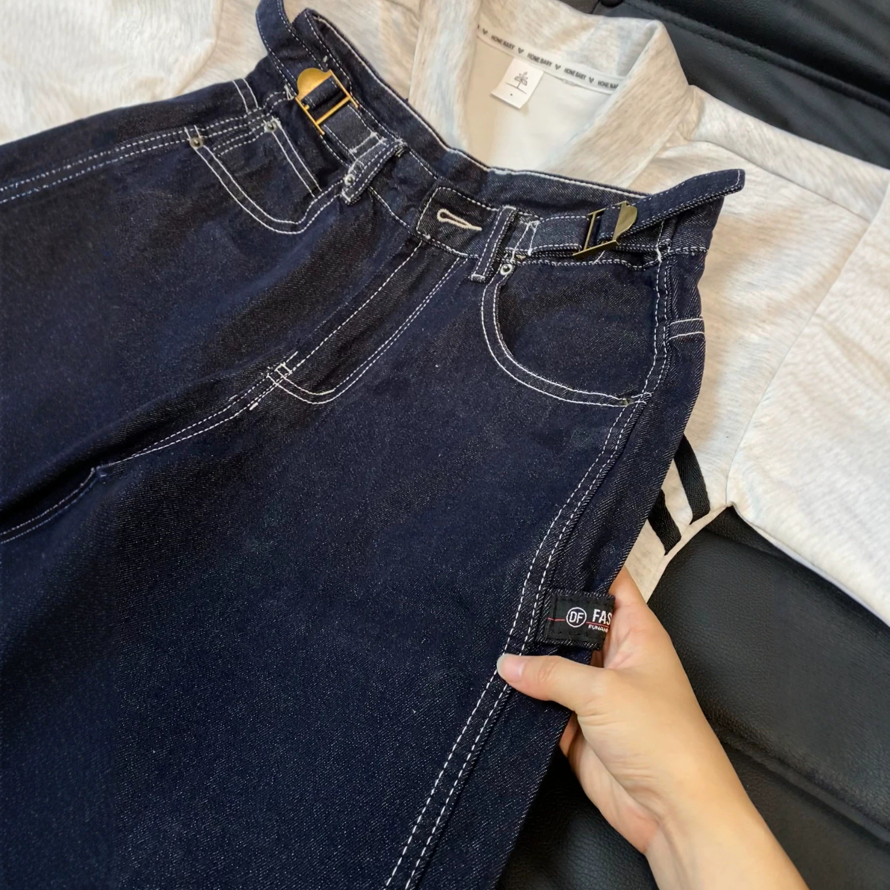 Vintage American Style Summer Original Wash Seven-Tenths Denim Shorts Men Women Street Wide Leg Loose Fit Casual Pants​_viptrois.com