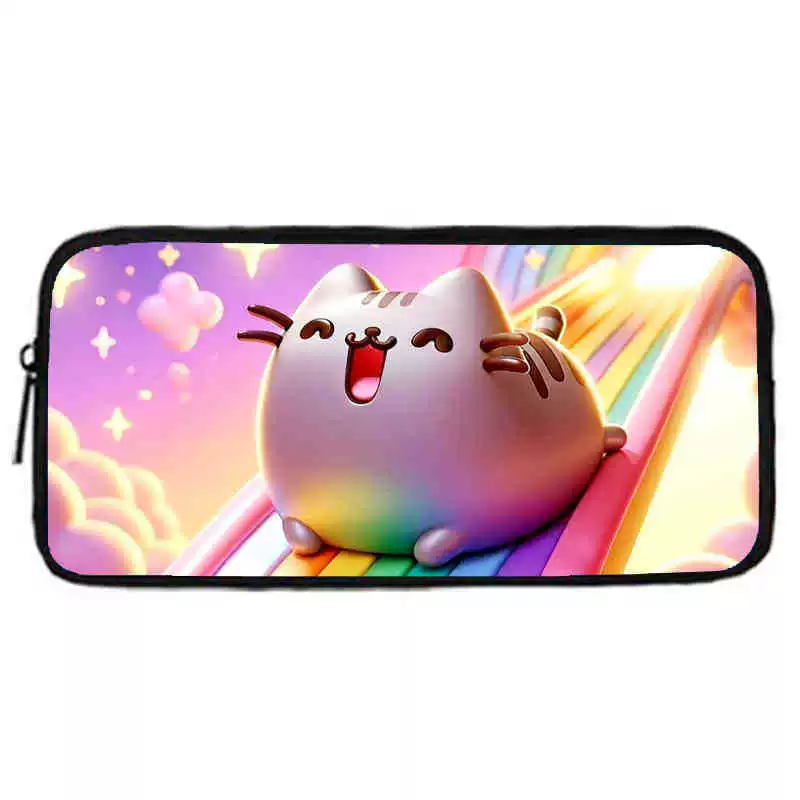 Рюкзак учебный Pusheen Fat Jimao с принтом периферийного типа, через стекло, зарубежная торговля, школьный рюкзак
