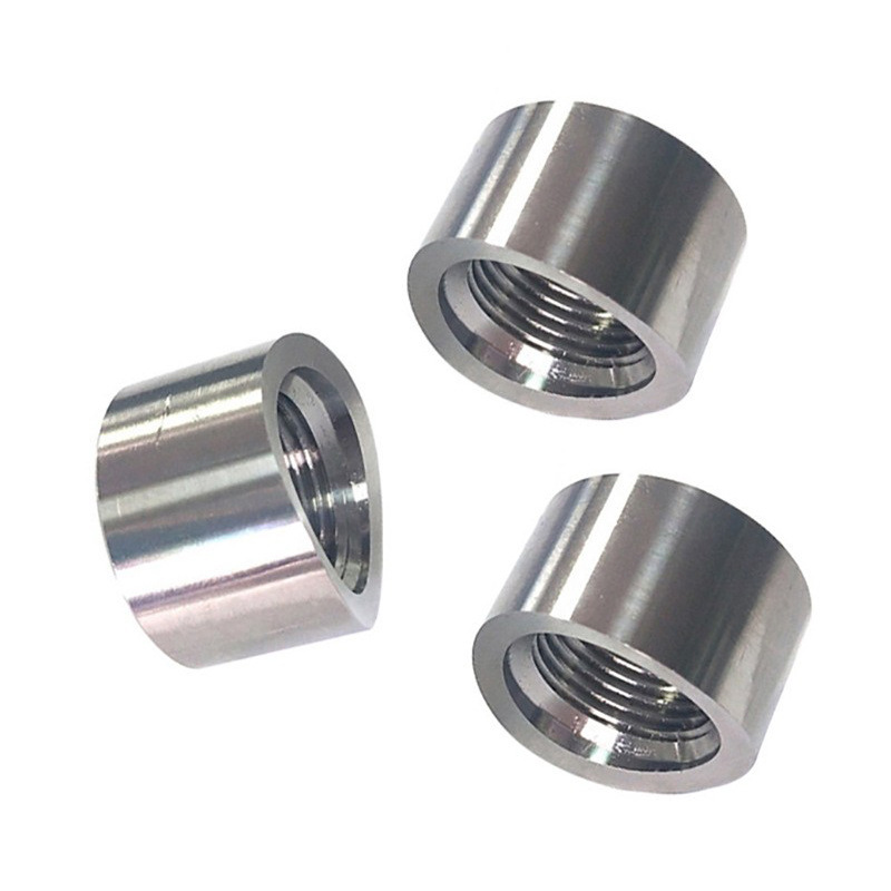 Piezas modificadas para automóviles M18X1.5 dientes internos de acero inoxidable 304 tuerca curva incisión tuerca redonda tubo de escape unión de soldadura