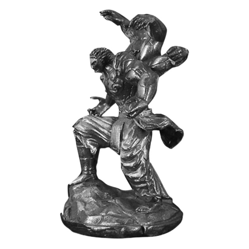 Blanco cobre sólido seis brazos loco diablo Asura decoración modelo hecho a mano artesanías de metal niños regalo de cumpleaños al por mayor