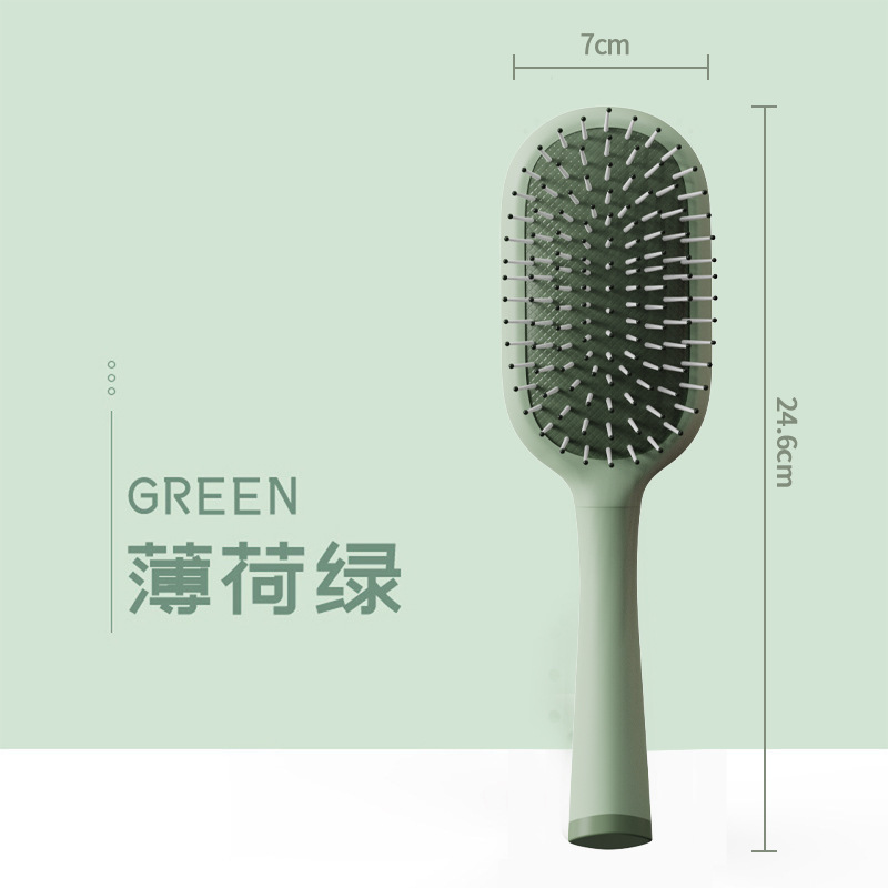 Peine para el hogar, masaje del cuero cabelludo, peine de la bolsa de aire, peine largo rizado para mujer, peine de cojín de aire portátil esponjoso, peine de cinco piezas antiestático