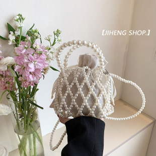 Cross-border exclusive for new Korean version of foreign-style children's parent-child pearl bag portable hand-carrying cross-body bag women's bag