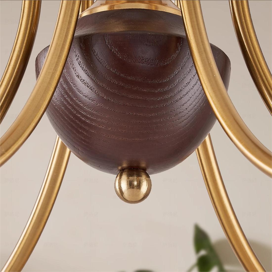 Lámparas de sala de estar francesas medievales candelabros de frijoles retrógrados estadounidenses dormitorio comedor de estilo Nanyang lámparas de toda la casa 2025 nuevo