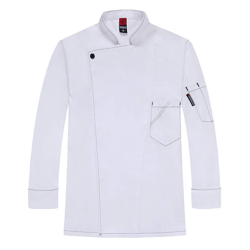 Chef ropa de trabajo de los hombres de manga larga ropa de otoño e invierno catering restaurante hornear panadería pastel ropa de chef occidental