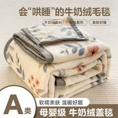 A类牛奶绒毛毯午睡保暖双面绒盖毯批发团购礼品毯珊瑚绒床单加厚