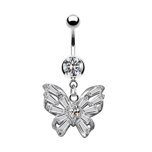 Gaibei European and American cross-border butterfly navel ring, heart-shaped navel nail navel ornament, moon navel ring, body piercing jewelry