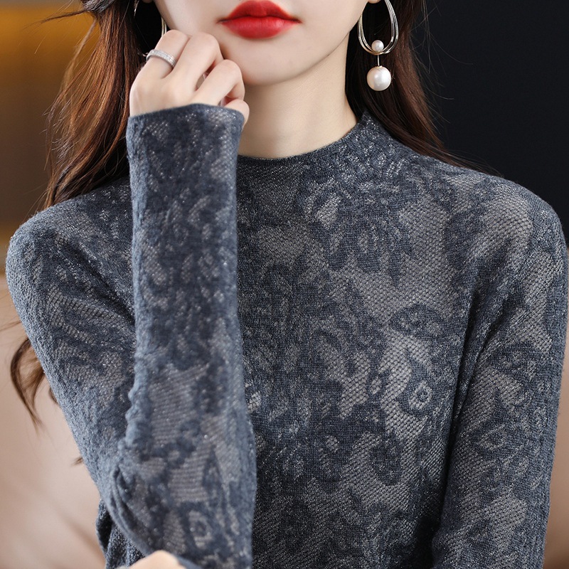 Lace woolen base body-friendly thin demi-season fashionable knitted…