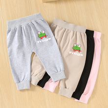 纯棉女宝宝春秋装1一3岁婴幼儿2小童装长裤0男童秋季外穿裤子卫裤