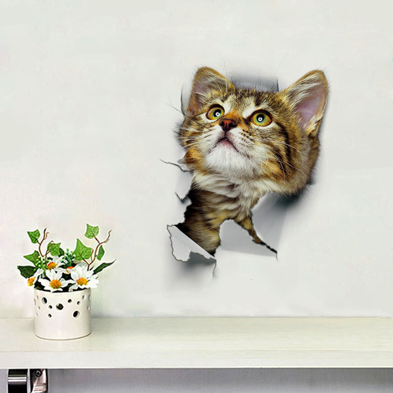 3D effect wall sticker refrigerator sticker wall sticker living room bedroom children's room decorative sticker wallpaper toilet sticker