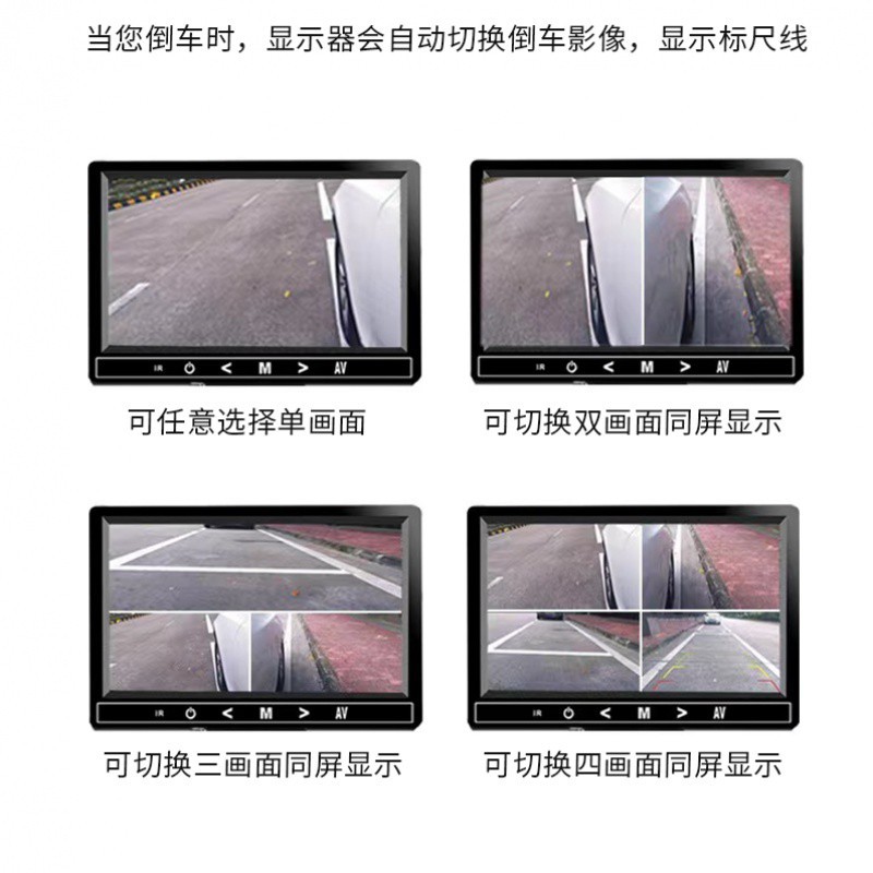 JMQAHD HD 전면 및 후면 왼쪽 및 오른쪽 사각 지대 카메라 자동차 360 파노라마 사각 지대 보조 레코더 비파괴 안전