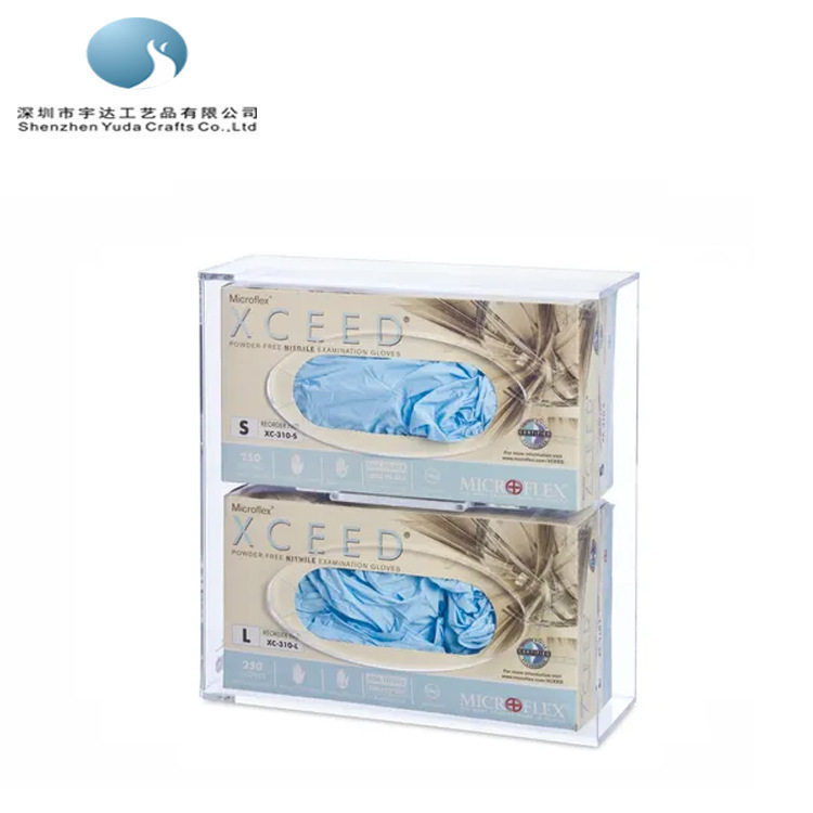 沙井工厂一次性橡胶手套盒28x11x15cm透明壁挂式亚克力硅胶手套盒