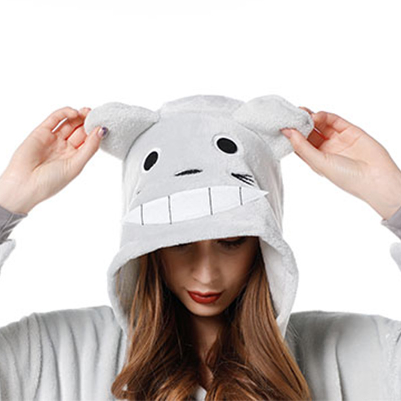 Otoño y invierno serie de animales de flanela de dibujos animados mono Goku polvo cerdo padres e hijos pareja ropa de casa interacción padre-hijo