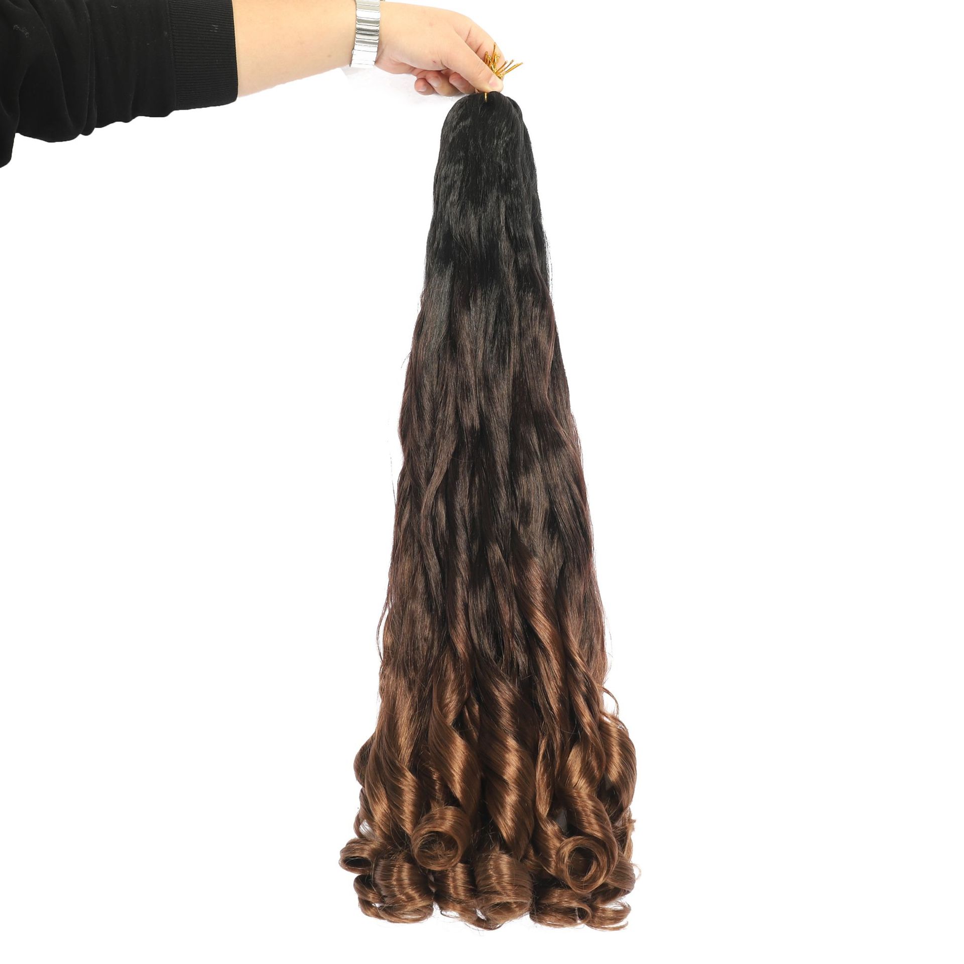 Sintetinė afro dreadlocks french curl uodega garbanotiems plaukams_voghion.com