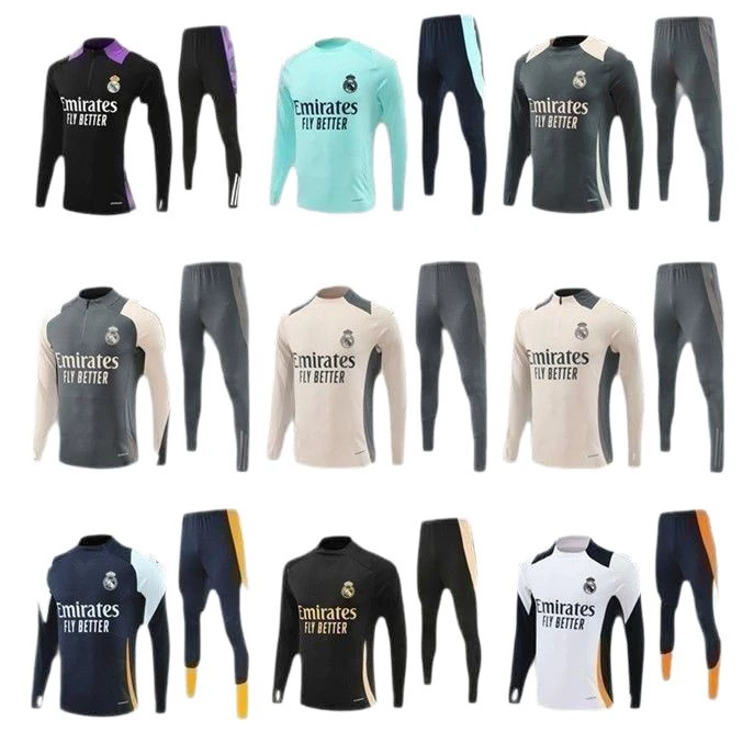 Factory direct sales hot 2324-2425 Real Madrid children's half-pull suit football training suit winter clothing training