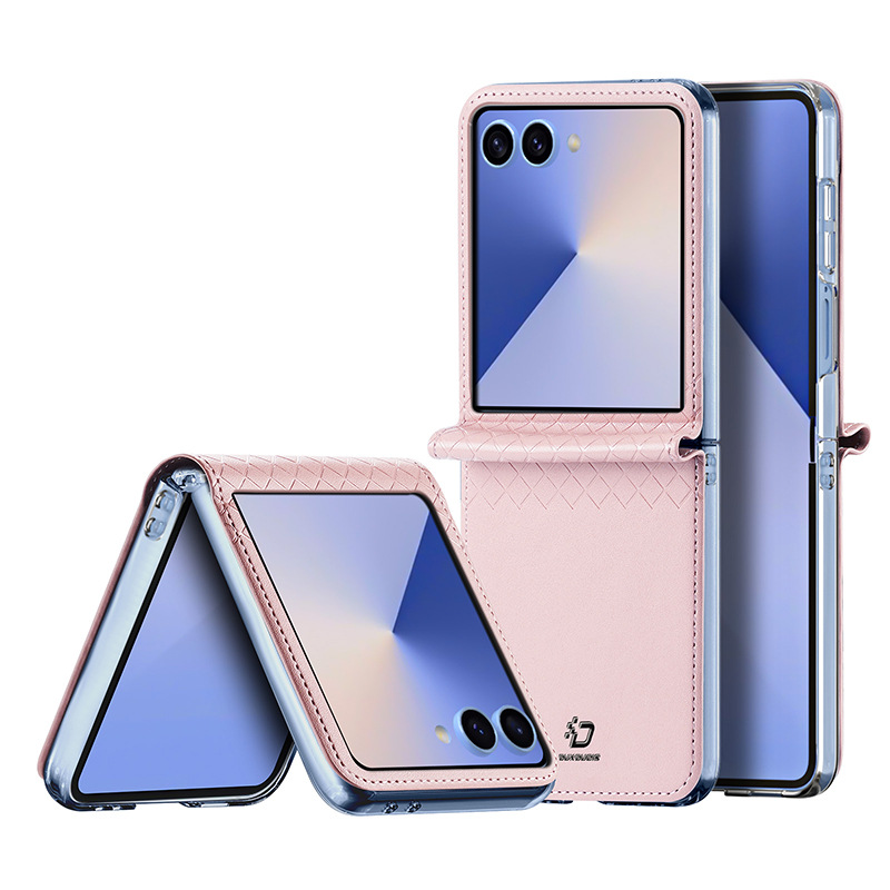 Adecuado para Samsung Zflip7 funda plegable para teléfono móvil con pantalla al por mayor Funda protectora todo incluido de moda de cuero PU funda trasera integrada