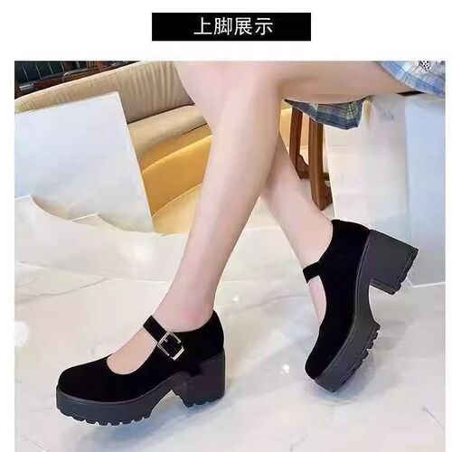 Japanese-style JK Lolita shoes for women, spring and summer, spicy and versatile, thick sole, soft, height increasing, slimming single shoes