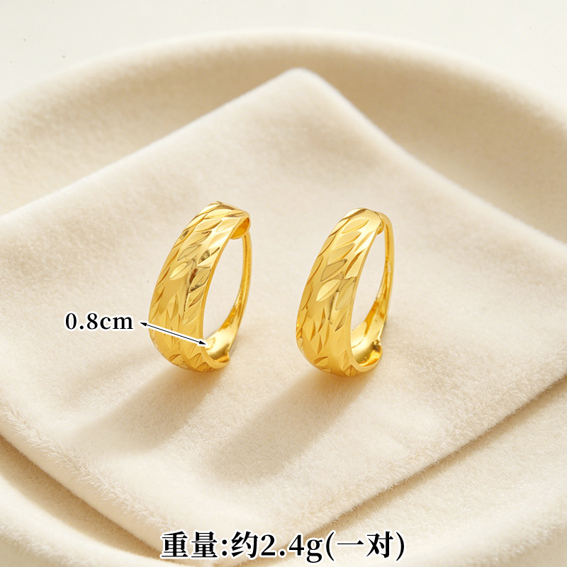 ต่างหูลายลูกไม้เพชร E3520 - 8 มม.