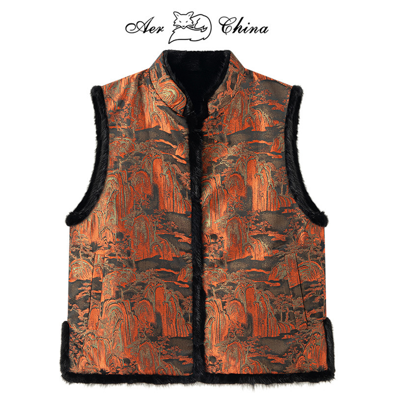 Haining 2025 New Winter Fur Outwear Women's Mink Fur Double-Sided Vest Vest Mink Outwear Young Style