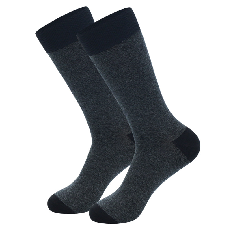 Chaussettes longues à rayures, couleur unie, style business, tendance, automne-hiver, épaisses, pour hommes, grande taille, 2025d_voghion.com