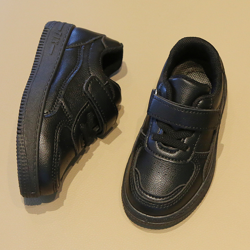 Zapatos blancos para niños 2025 primavera y verano zapatos deportivos para niños y niñas, zapatillas casuales, zapatos de bebé de suela suave de cuero, planos.