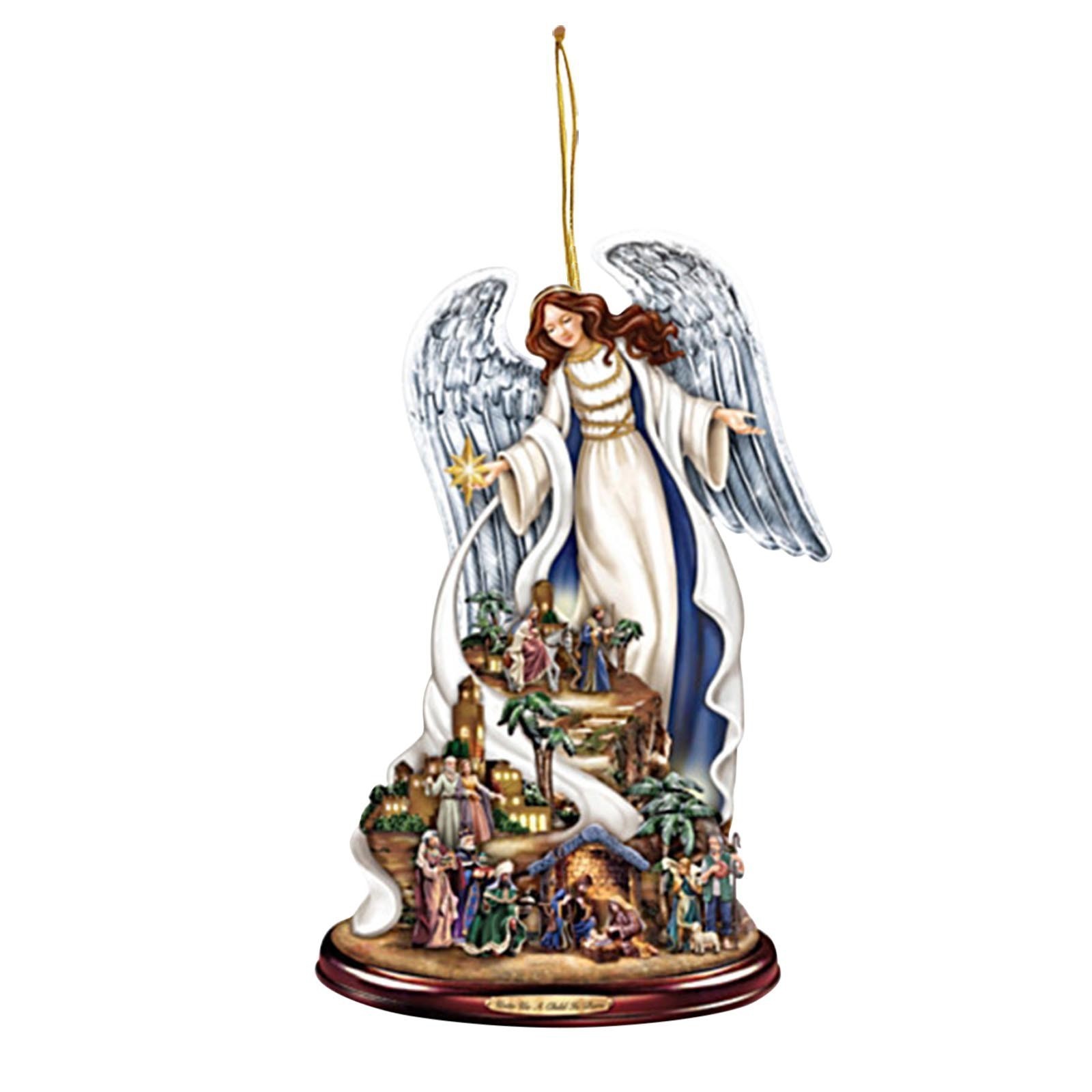 Transfronterizo nuevo creativo árbol de Navidad Santa Claus acrílico colgante artesanía coche colgante decoraciones para el hogar