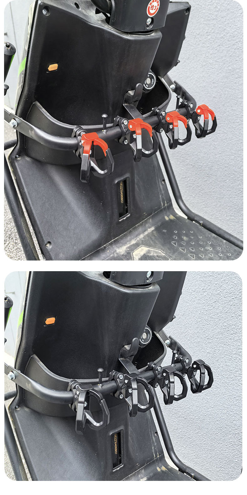 Electric Vehicle Protective Bar Delivery Hook Anti-Fall Hook Battery Motorcycle Bumper Metal Double Groove High Load-Bearing Strength