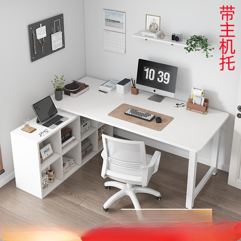 Corner desk bookshelf integrated desk L -shaped computer desk…