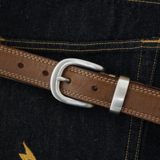 New 3cm stainless steel unisex belt wrinkle stitching Italian leather belt Joker factory direct sales