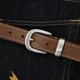 New 3cm stainless steel unisex belt wrinkle stitching Italian leather belt Joker factory direct sales