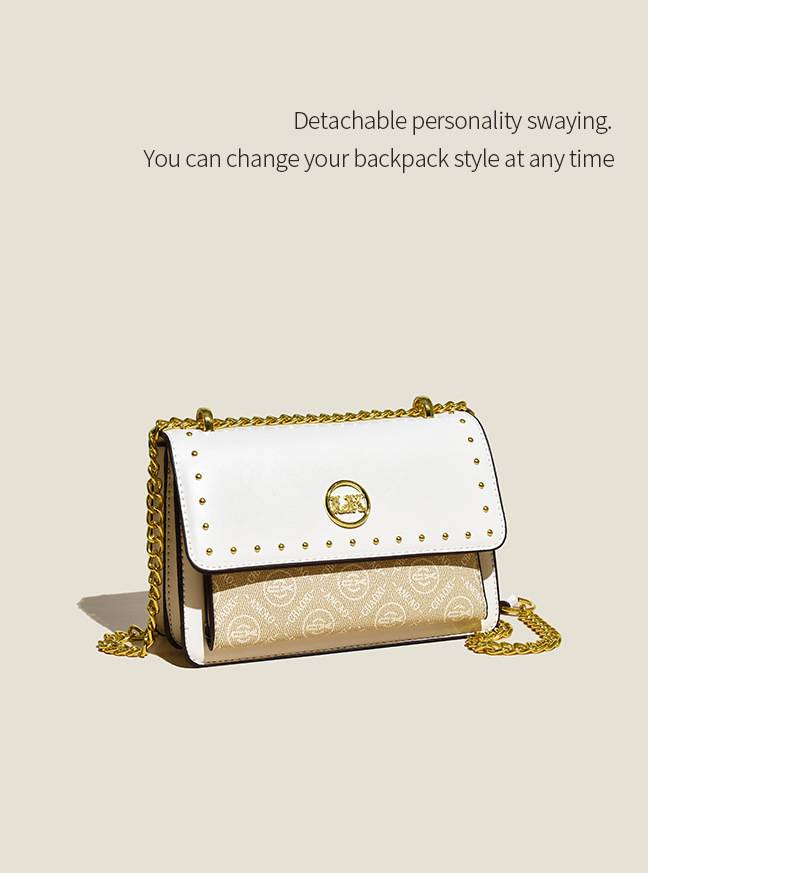 2023 Herbst Neue Live-Übertragung Beliebte Einzelschulter Diagonalkette Niet Kleine Quadratische Damentasche Fabrik Direktverkauf und Lieferung_voghion.com