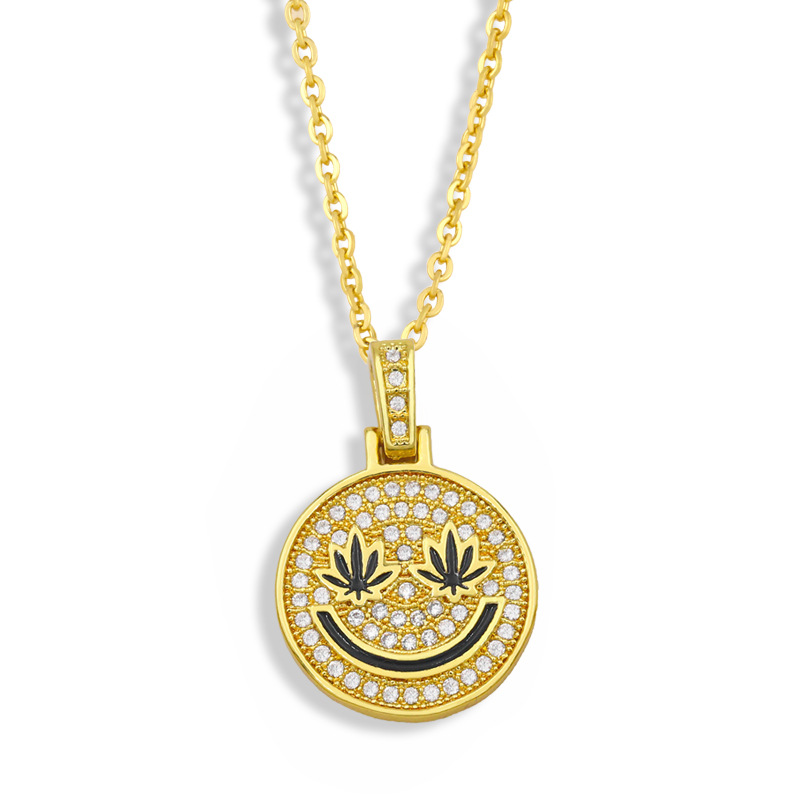 Hip-hop Smiley Face Short Necklace display picture 8