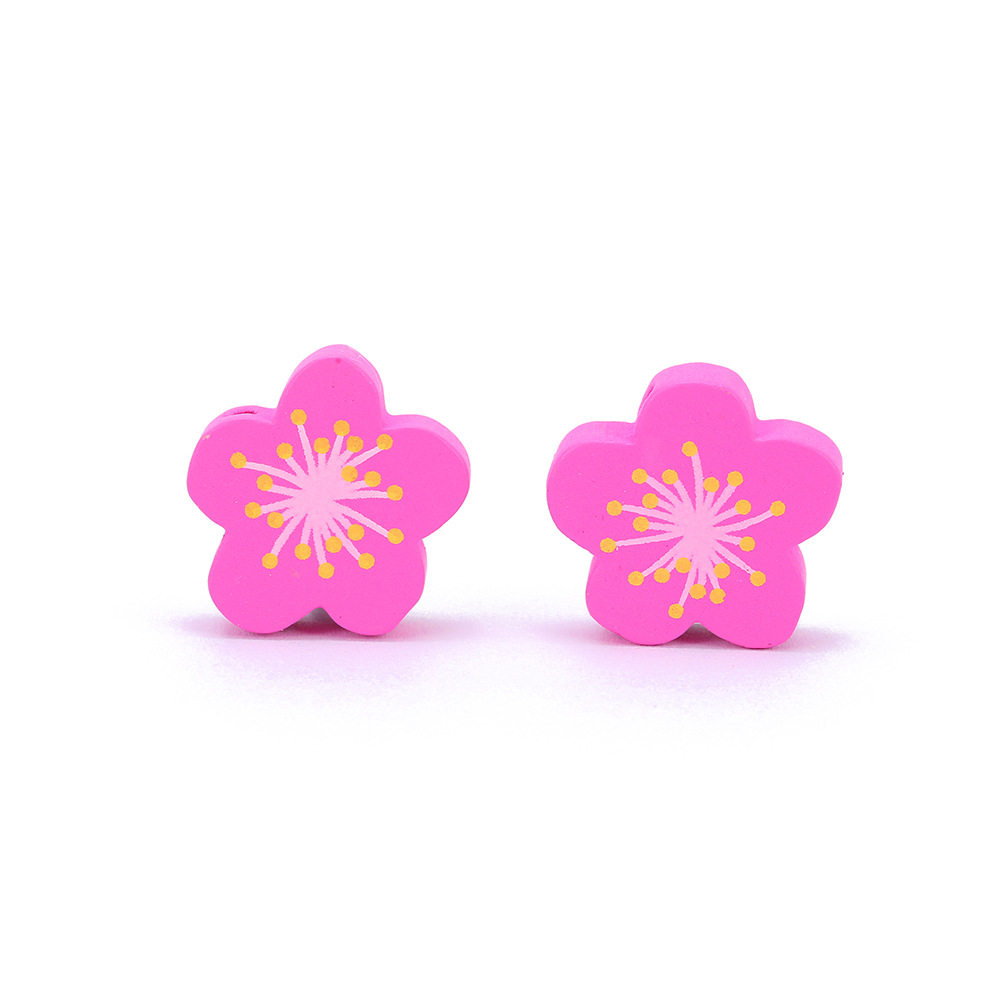 Cute Unicorn Butterfly Wood Stoving Varnish Womenu0027S Ear clips 1 Pair